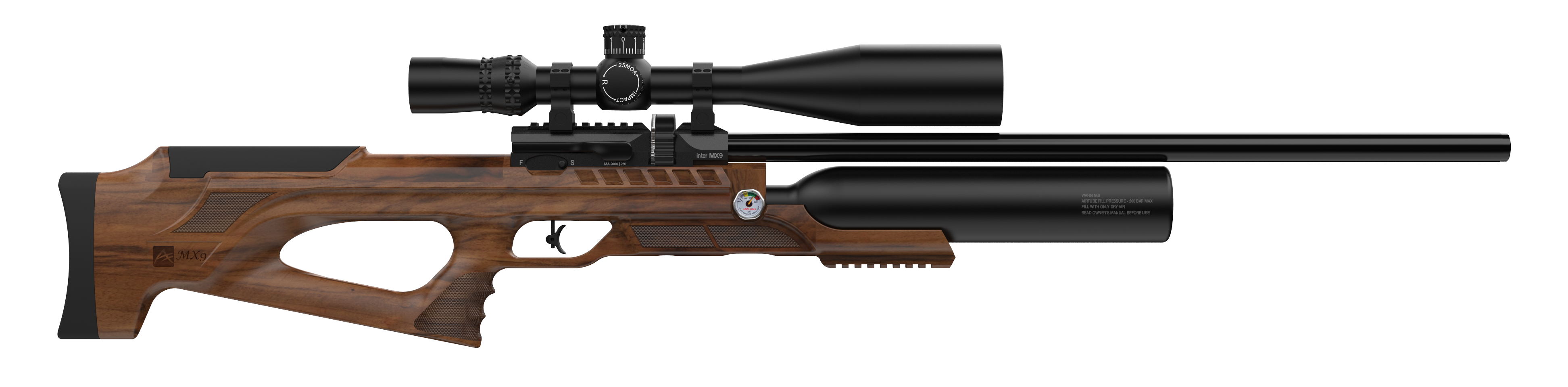 Aselkon MX9 Sniper pcp air rifle wood model